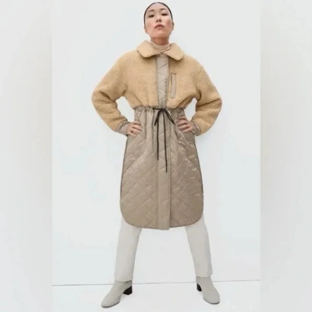 Everlane Beige and Tan Teddy Quilted Jacket - Picture 3 of 3